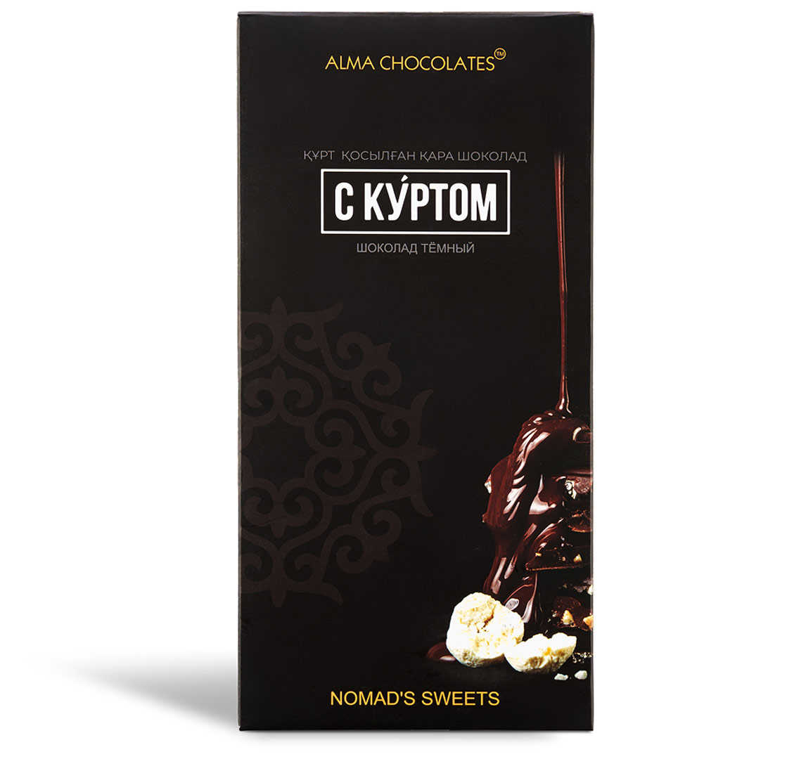 Шоколад Alma Chocolates Nomad's Sweets темный с куртом 200 г