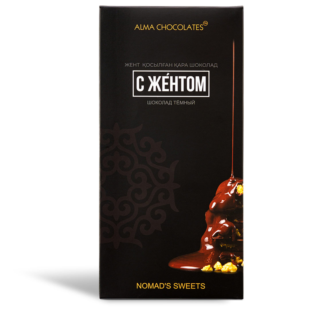 Шоколад Alma Chocolates Nomad's Sweets темный с жентом 200 г