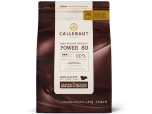 Callebaut, Power 80 экстра горький шоколад 80%, пакет 2,5 кг 