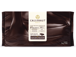 Callebaut, темный шоколад без сахара 54%, блоки 5 кг
